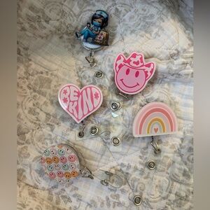 Badge Reels | Set Bundle of 5 | Nursing | Trendy | Preppy | Retractable | ID